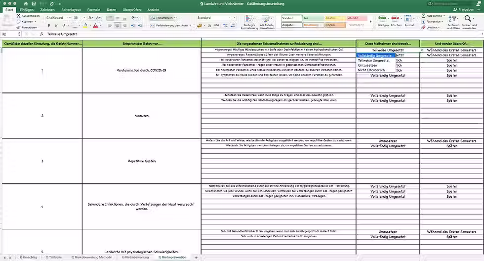 Miniaturbild: Gefährdungsbeurteilung Landwirt und Viehzüchter - Risikoprävention
