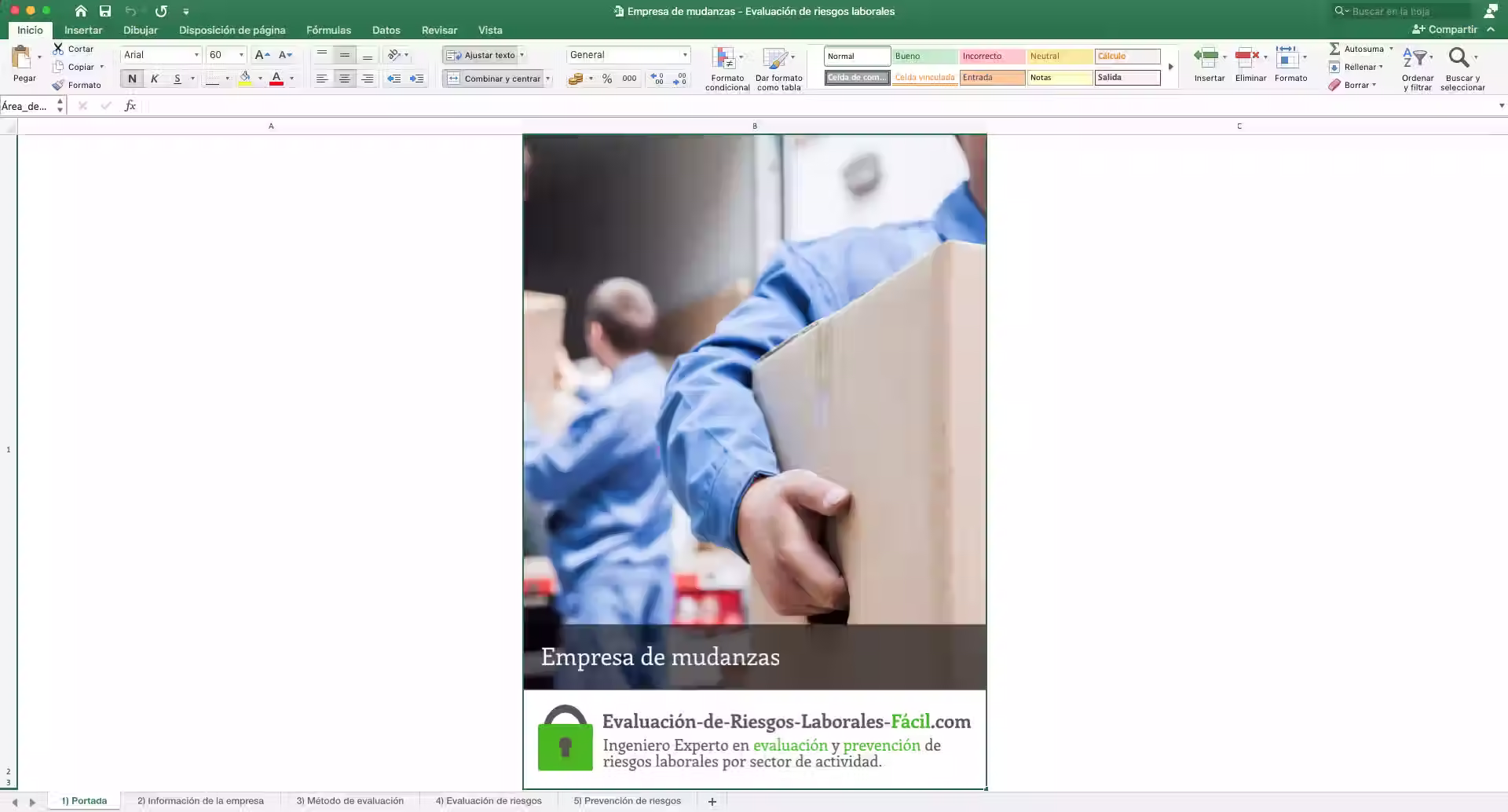 Evaluación de riesgos laborales Empresa de mudanzas - Ilustración