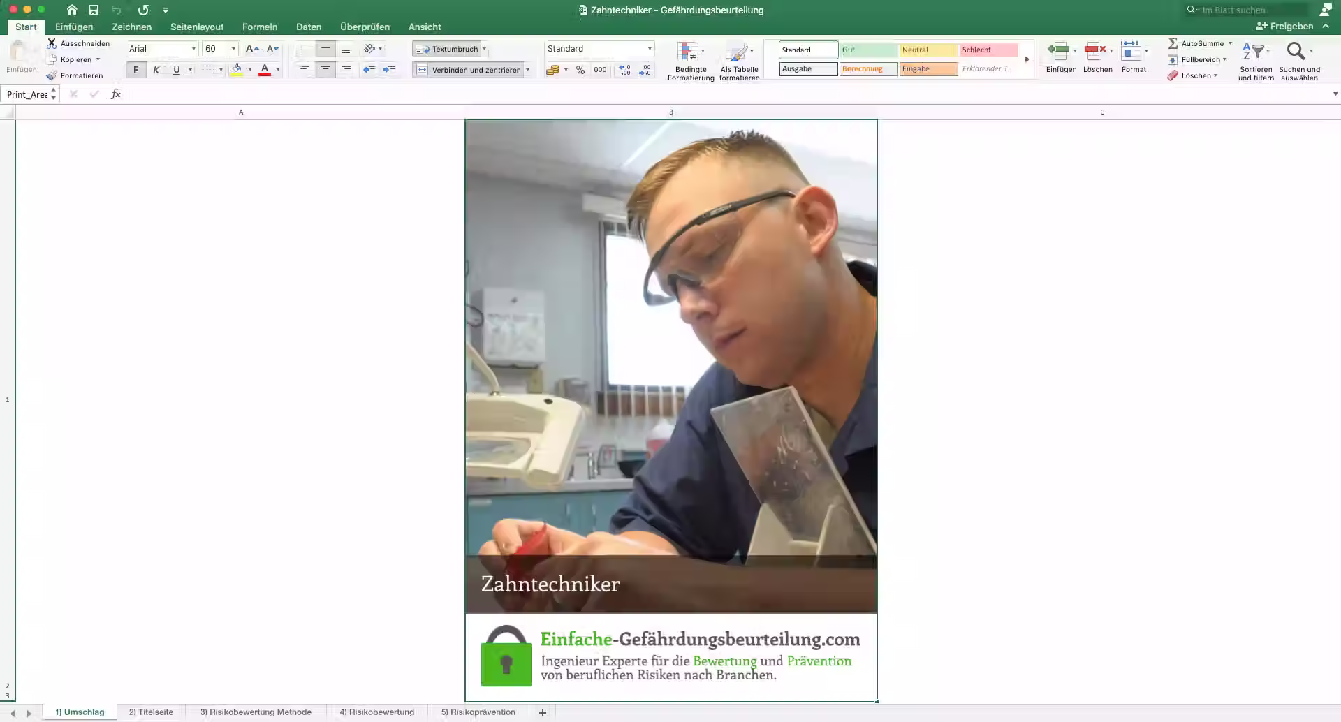 Gefährdungsbeurteilung Zahntechniker - Umschlag
