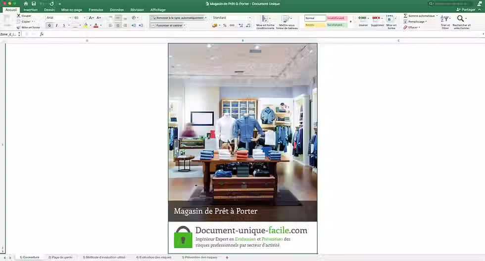 Document Unique Magasin de Prêt à Porter - Illustration