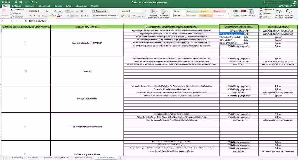 Miniaturbild: Gefährdungsbeurteilung Händler - Risikoprävention