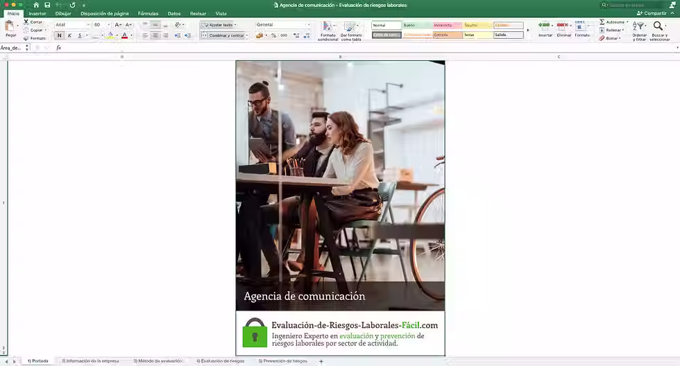 Evaluación de riesgos laborales Agencia de comunicación - Ilustración
