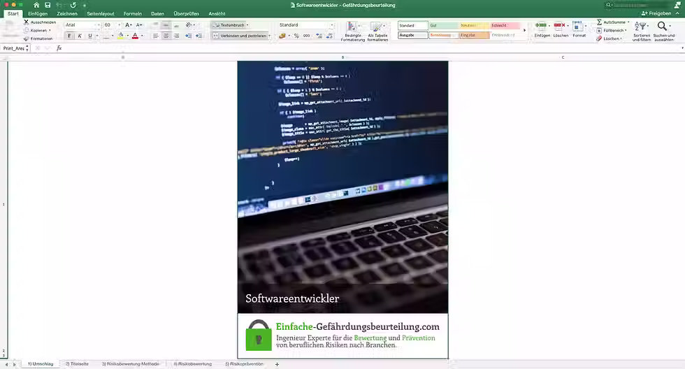 Gefährdungsbeurteilung Softwareentwickler - Umschlag