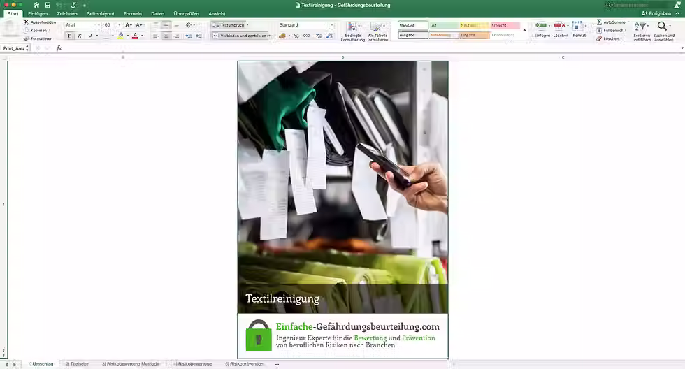 Gefährdungsbeurteilung Textilreinigung - Umschlag