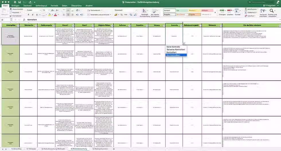 Miniaturbild: Gefährdungsbeurteilung Friseursalon - Risikobewertung