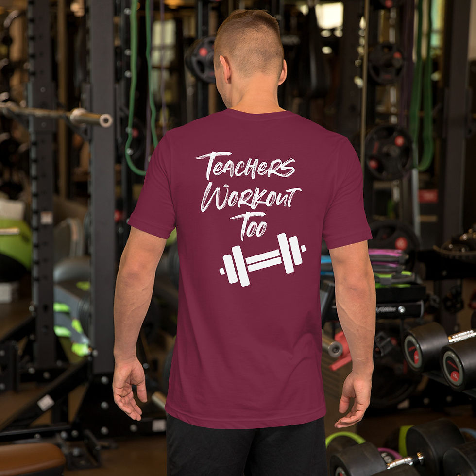 Thumbnail: Teachers Workout Too White T-shirt