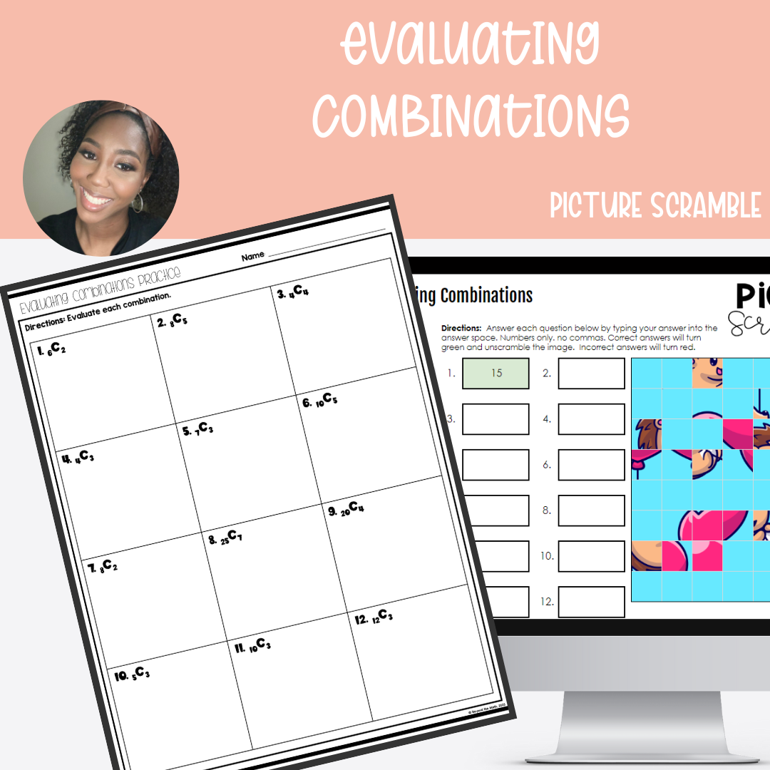 Evaluating Combinations Picture Scramble
