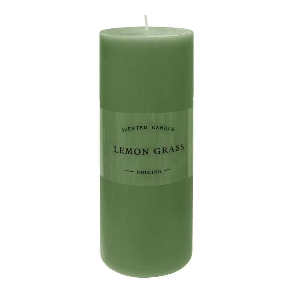 Thumbnail: Highly Fragrance Lemon Grass Scented Pillar Candle