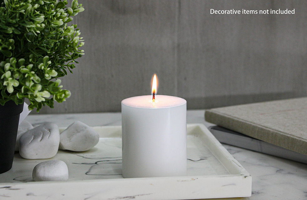 Thumbnail: Unscented Wax Pillar Candle - 2.5" Dia x 2.8"Ｈ