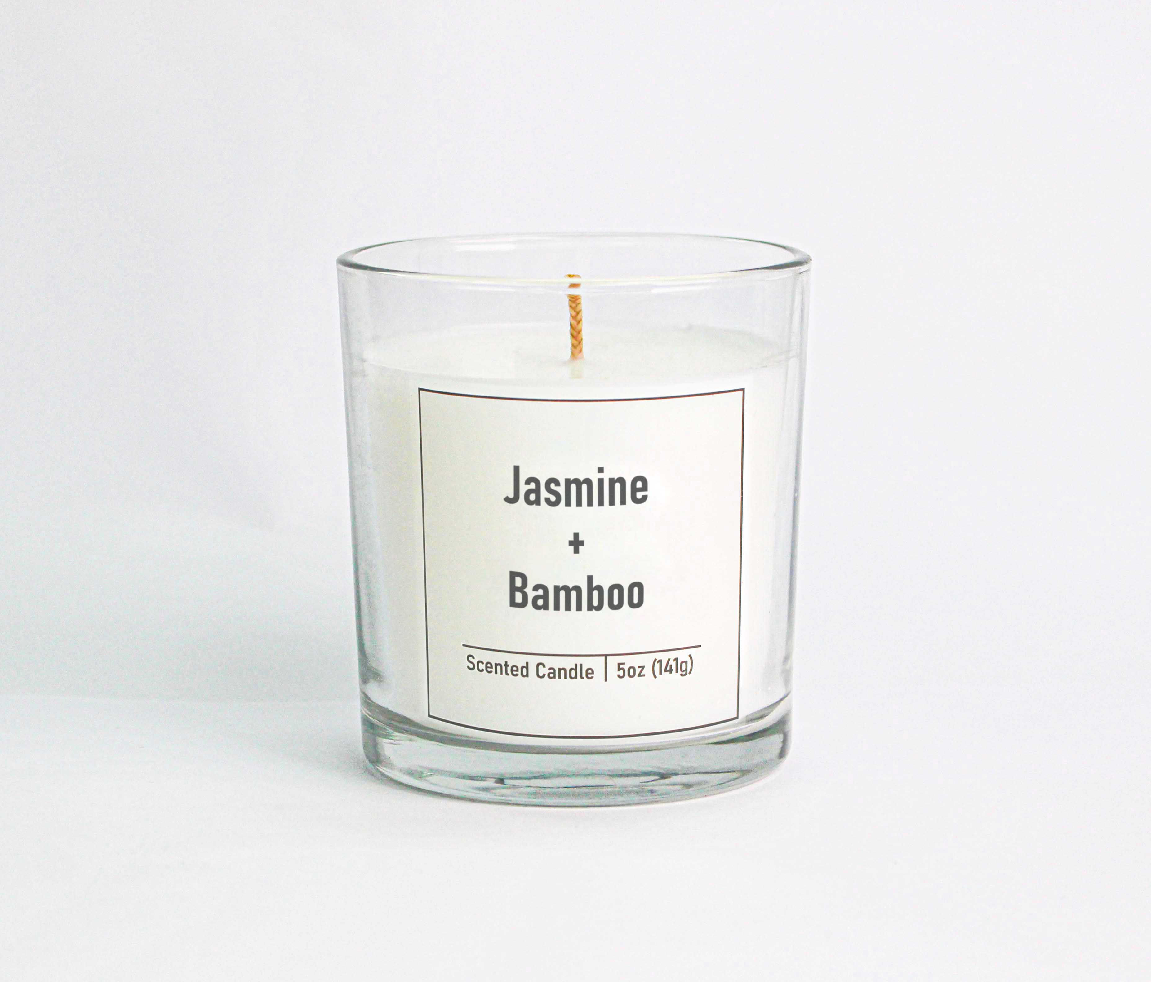 Jasmine & Bamboo Scented Candle