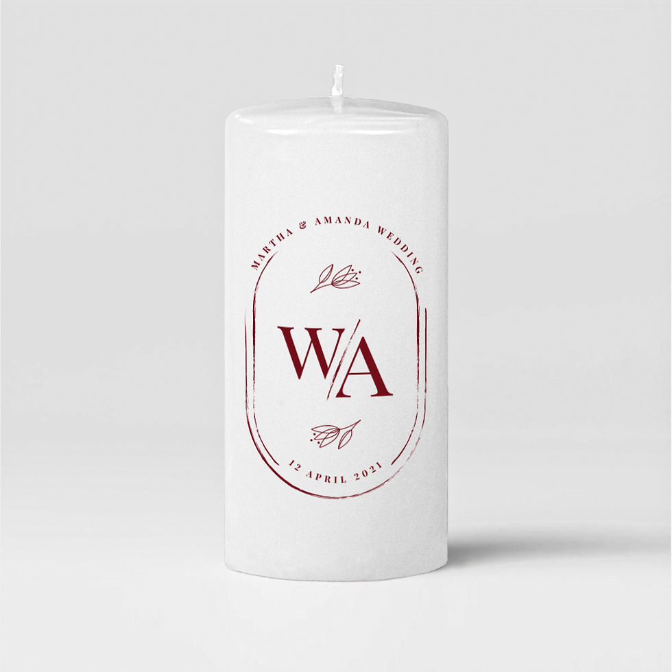 Thumbnail: PILLAR CANDLE - WEDDING PERSONALIZED