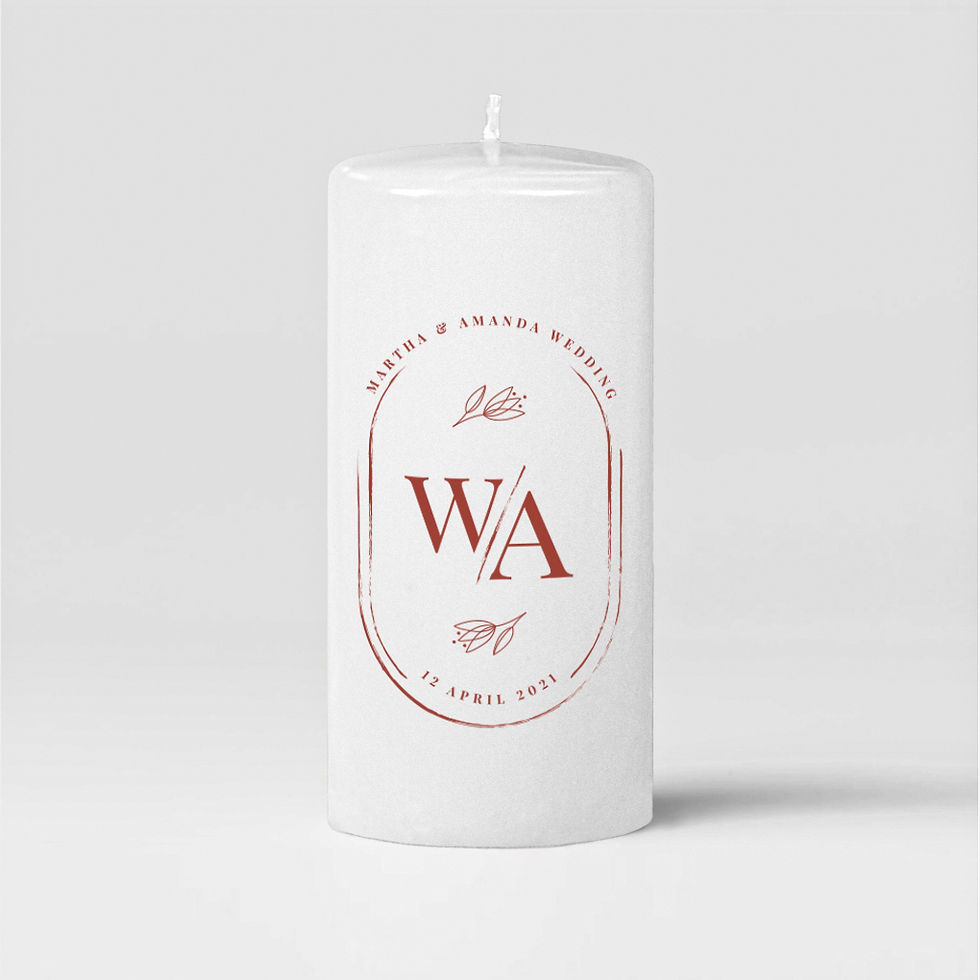 Thumbnail: PILLAR CANDLE - WEDDING PERSONALIZED