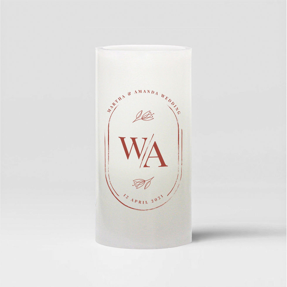 Thumbnail: Custom Wedding LED Candle 3" x 6"