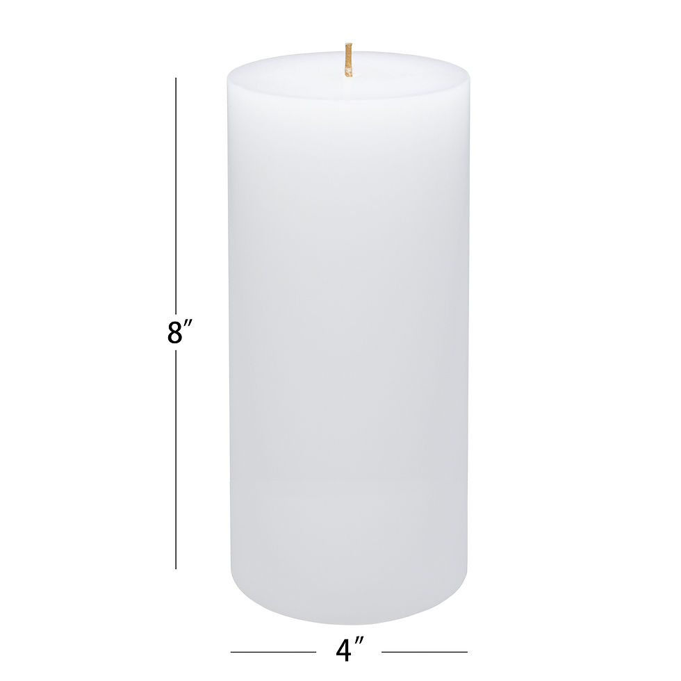 Thumbnail: Unscented Wax Pillar Candle -4" Dia x 8"Ｈ