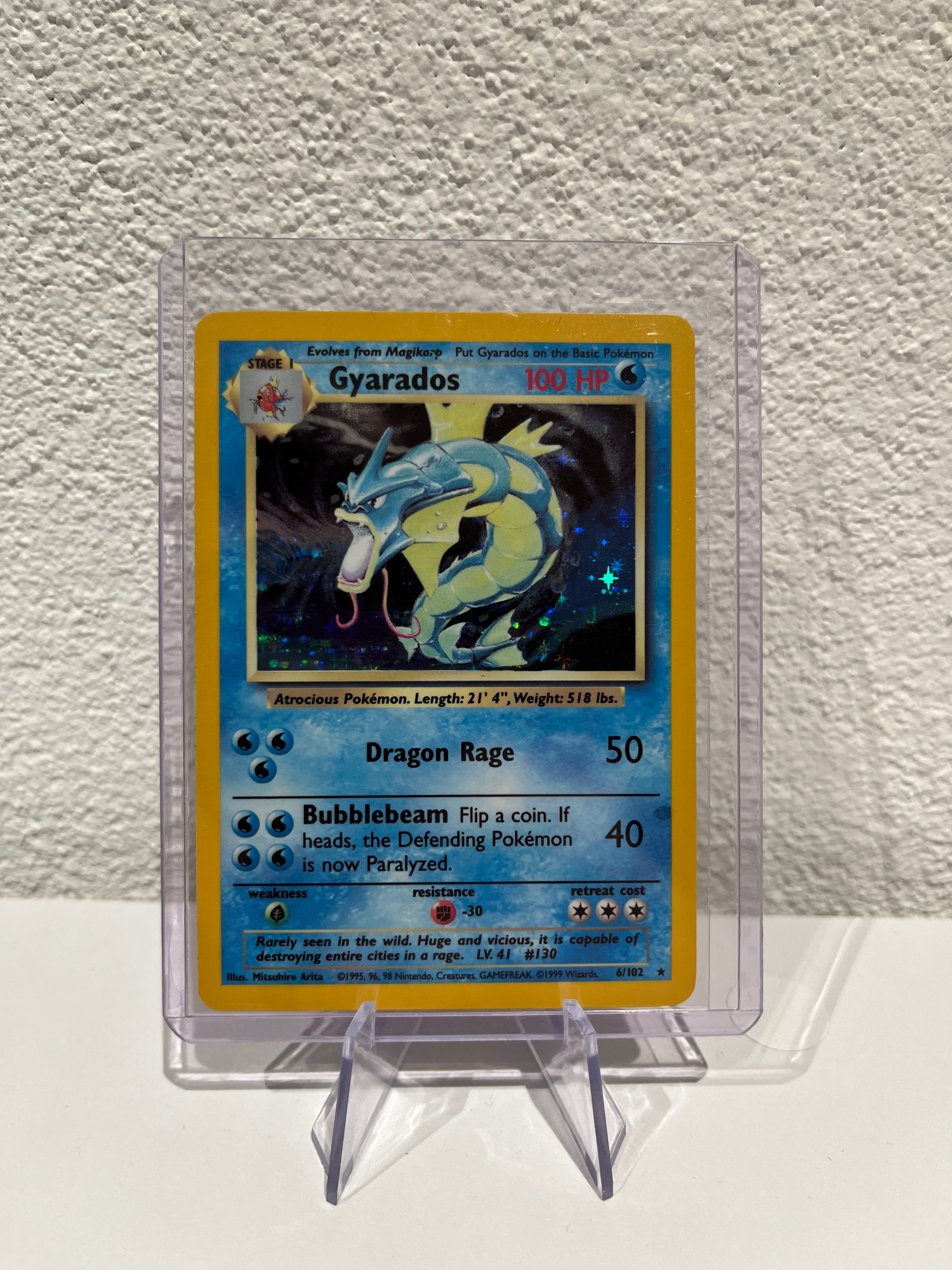 Pokemon Base Set Gyarados holo