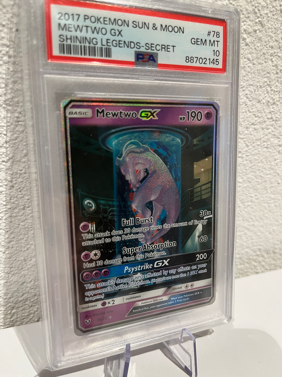 サムネイル： Pokemon 2017 Sun & Moon Mewtwo Shining Legends - Secret PSA 10