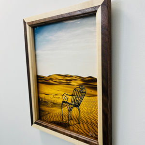 Custom Walnut and Maple Picture Frame - Showcasing Artwork
