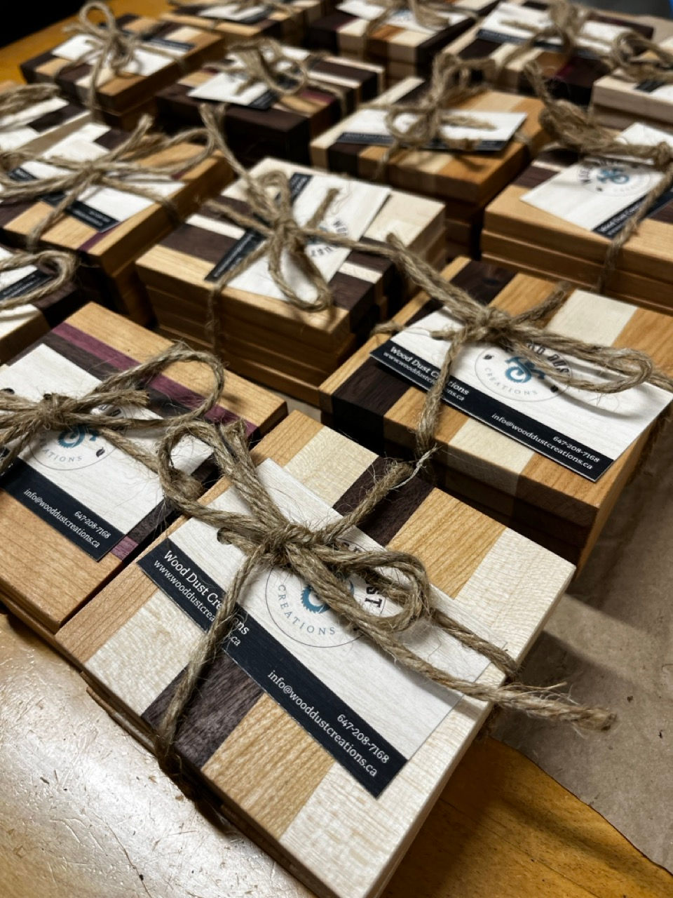 Wood Coaster Set