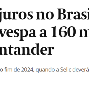 Queda de juros no Brasil e nos EUA levará Ibovespa a 160 mil pontos, projeta Santander
