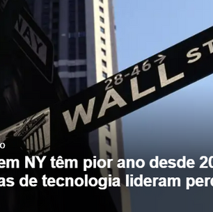 Bolsas em Nova York têm pior ano desde 2008