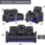 Thumbnail: Leather Air Power Reclining Living Room Set