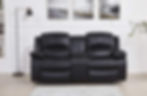 Thumbnail: Betsy Furniture Bonded Leather Reclining Sofa in Multiple Colors, 8018 Black
