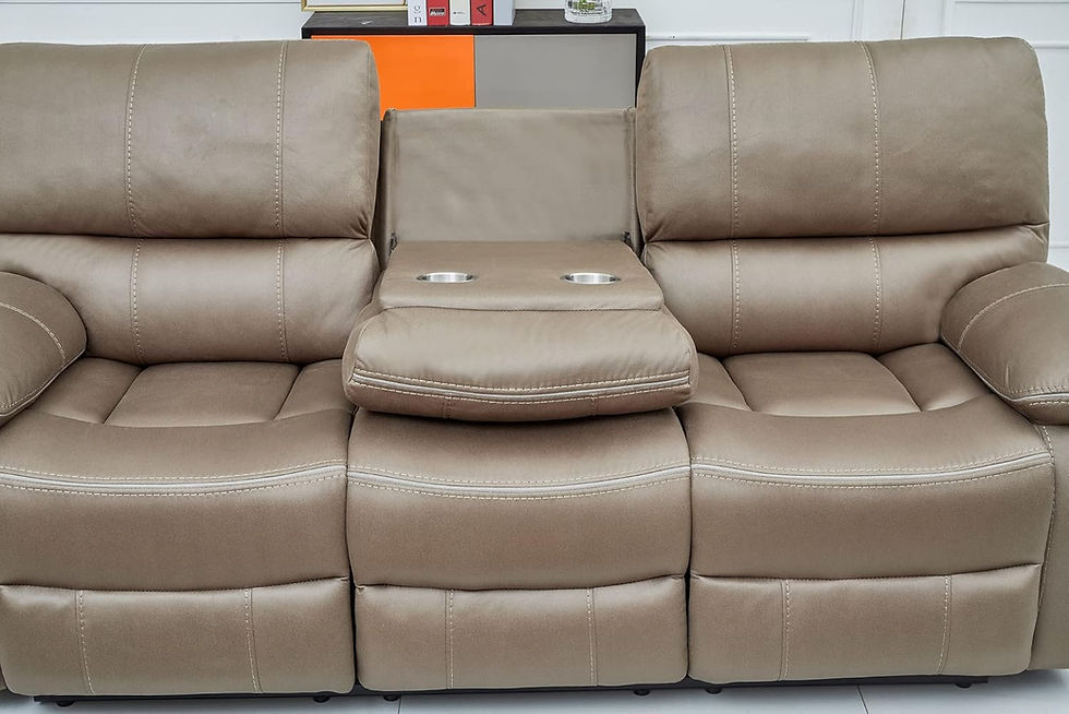 Thumbnail: Betsy Furniture Microfiber Power Reclining Couch Sofa Set Living Room Set, 8007
