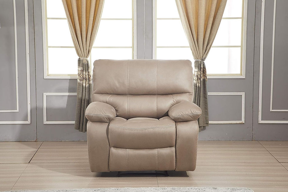 Thumbnail: Betsy Furniture Microfiber Reclining Sofa Couch Set Living Room Set 8007 Taupe
