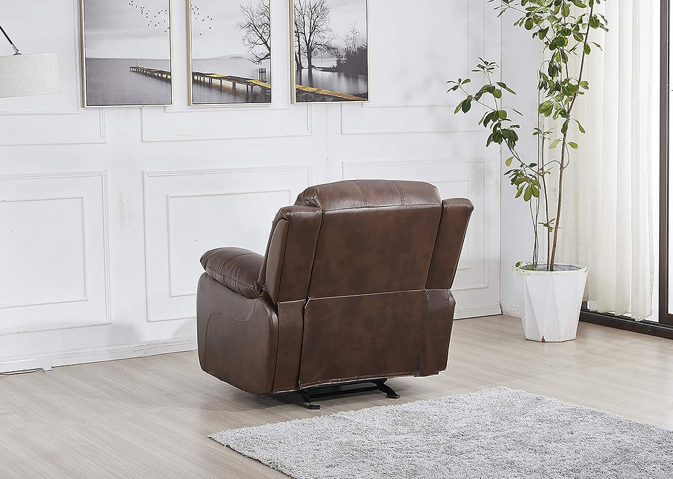 Thumbnail: Betsy Furniture Bonded Leather Reclining Sofa in Multiple Colors, 8018 Brown