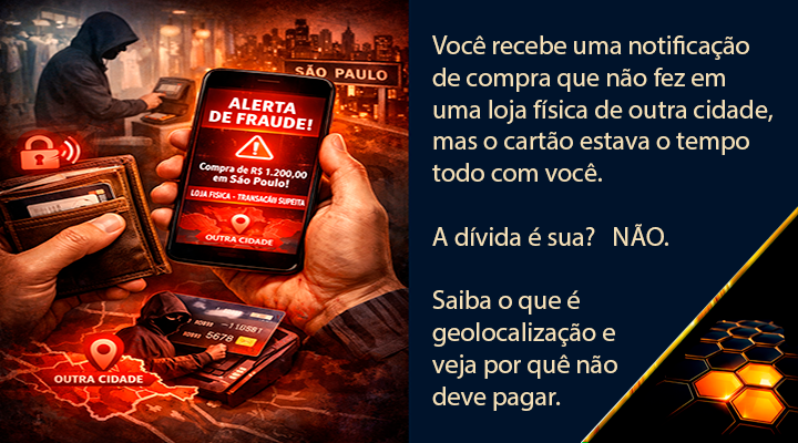 Defesa Contra Compras Não Reconhecidas no Cartão de Crédito em outra Cidade: a Geolocalização enfraquece a defesa do banco, que deve provar tese de uso autorizado por terceiro.
