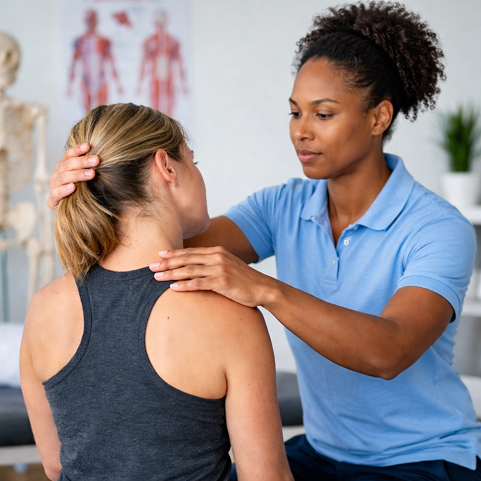 Manual therapy to the upper neck to relieve cervicogenic headache symptoms in Burlington.