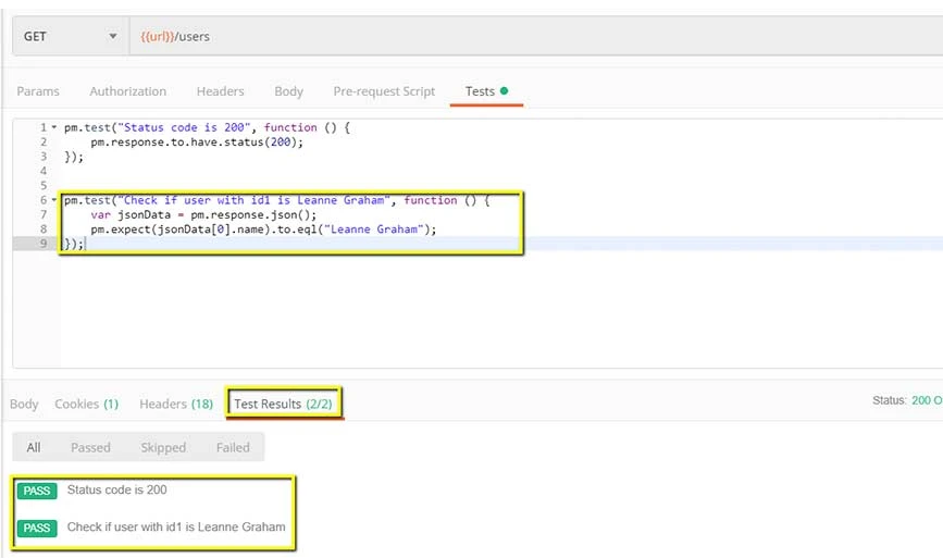 API testing using Postman