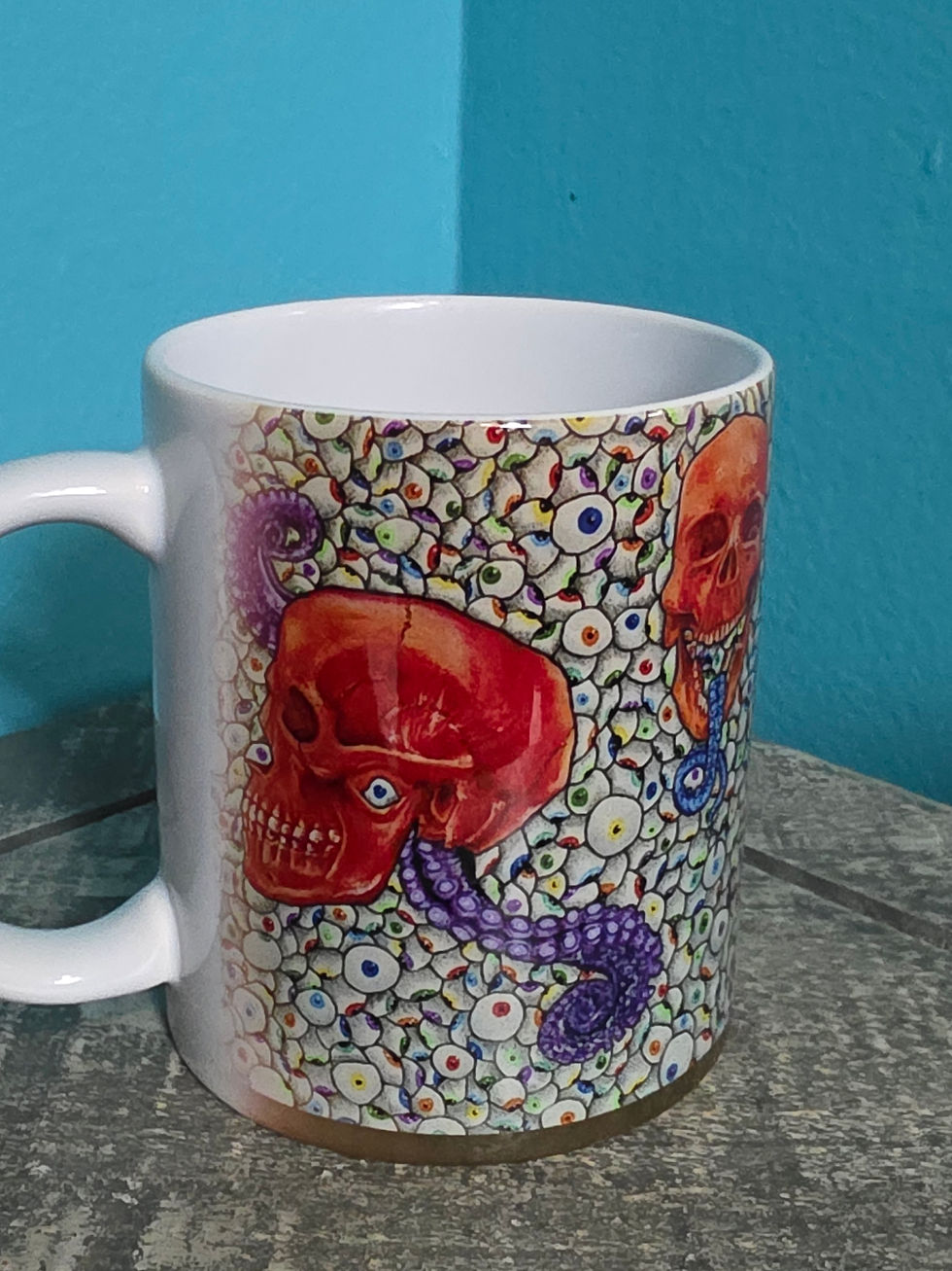 Thumbnail: Rainbow Skulls and Tentacles Mug