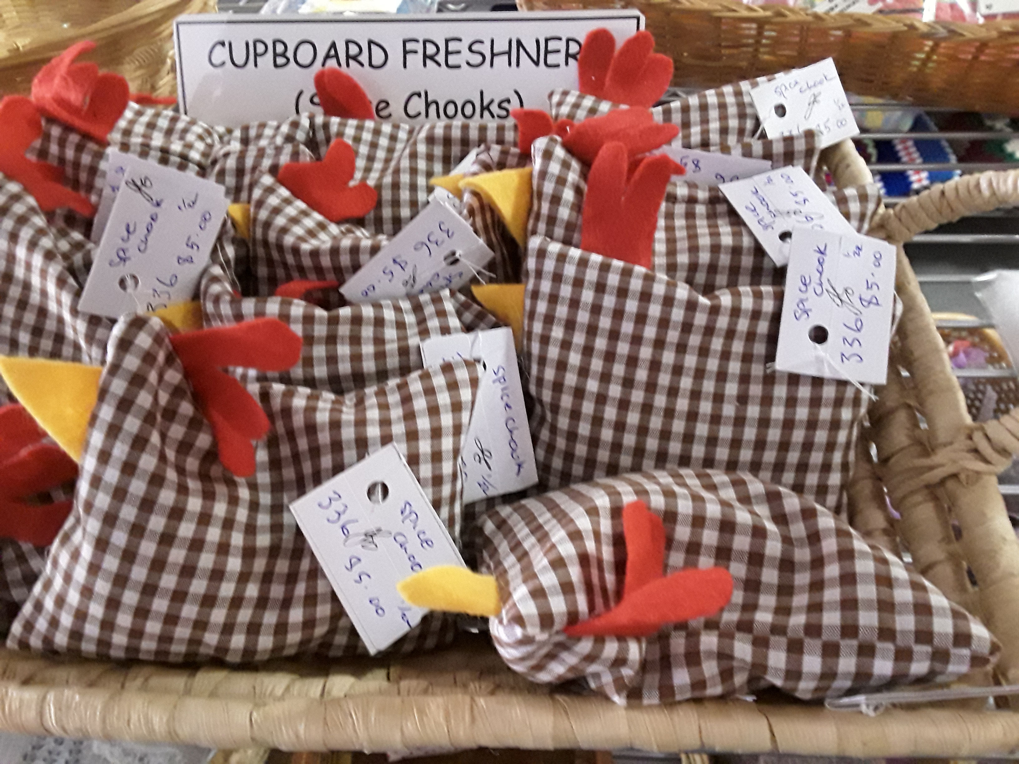 Spice Chooks. Cupboard fresheners.