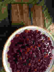 After rinsing make sure to pat berries slightly dry