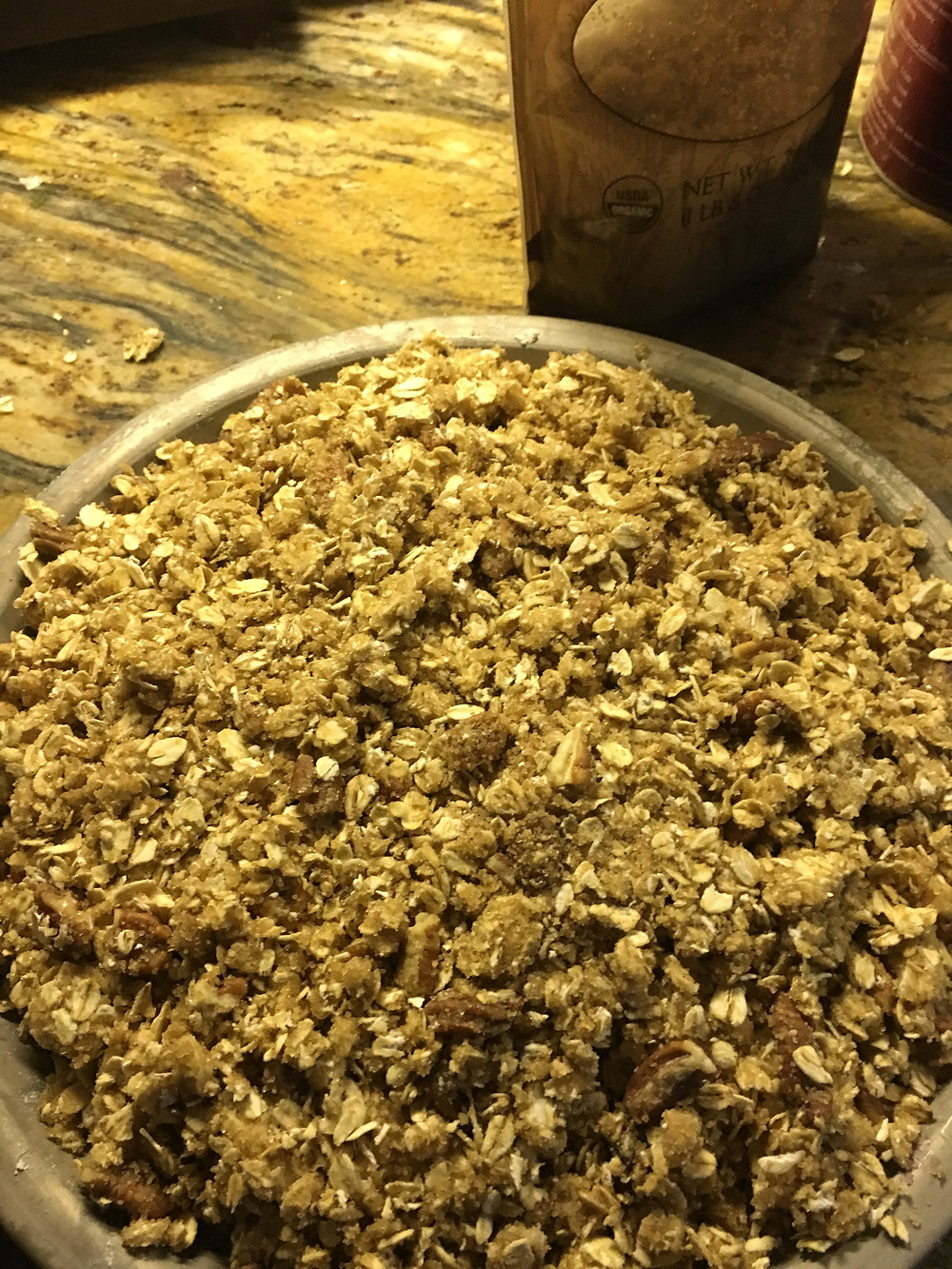 All that lovely oatmeal, brown sugar, pecan goodness