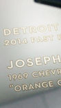 Laser engraved plaque