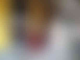 A child amazed by a plant as a decoration for their newly built house.