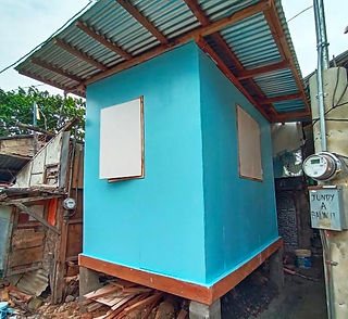 A small house that was rebuild after Typhoon Odette