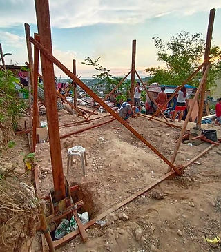 Building a new house for a Typhoon Odette relief project