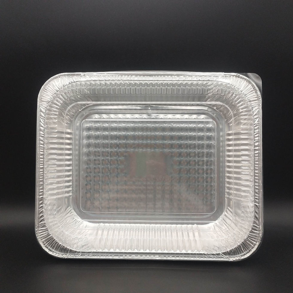 Thumbnail: Aluminum Party Tray w/ Clear Plastic Lid