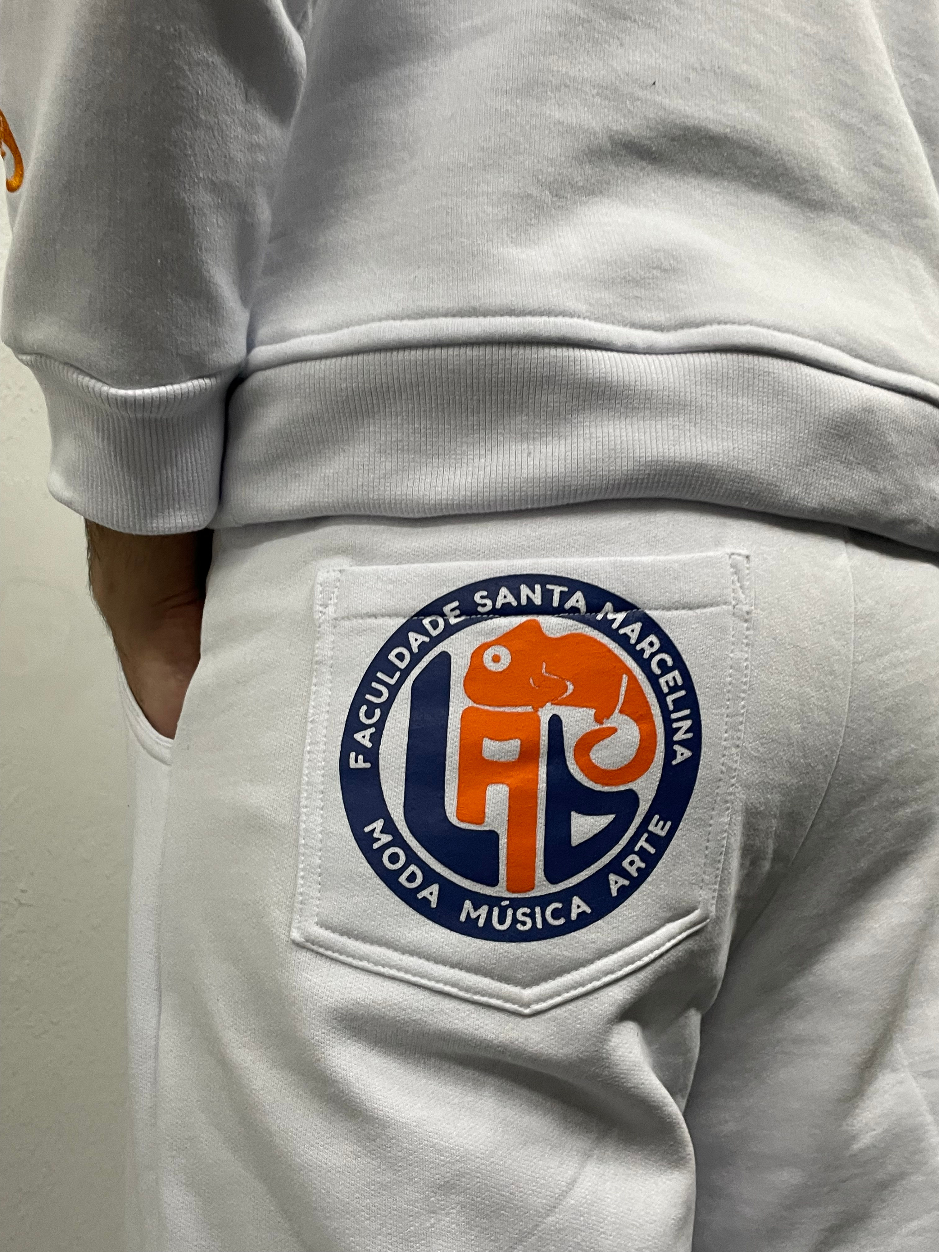 Calça moletom branca