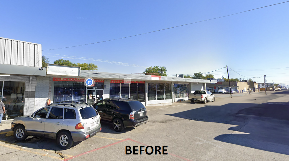 Before retail storefront