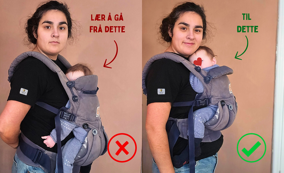 Klassiske feil du gjer med bæresele - og korleis du fiksar det