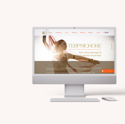 Terpsichore dance school desktop web design