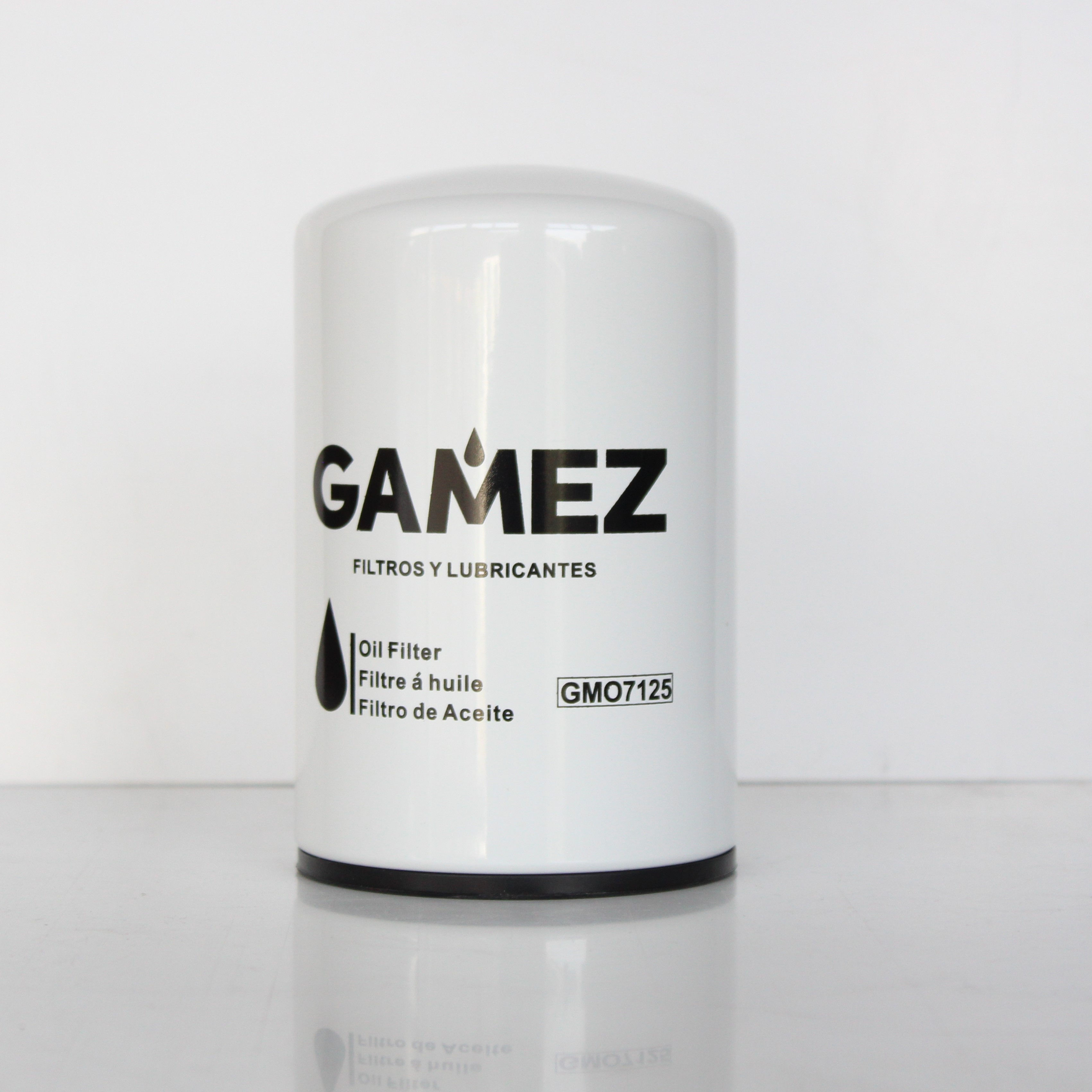 Filtro de aceite GMO7125 tipo spin-on compatible con equipos John Deere diésel.