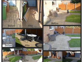 TCM Jet Wash Drives Pressure washing a Patio area and block paved paths in Wellingborough, Northants