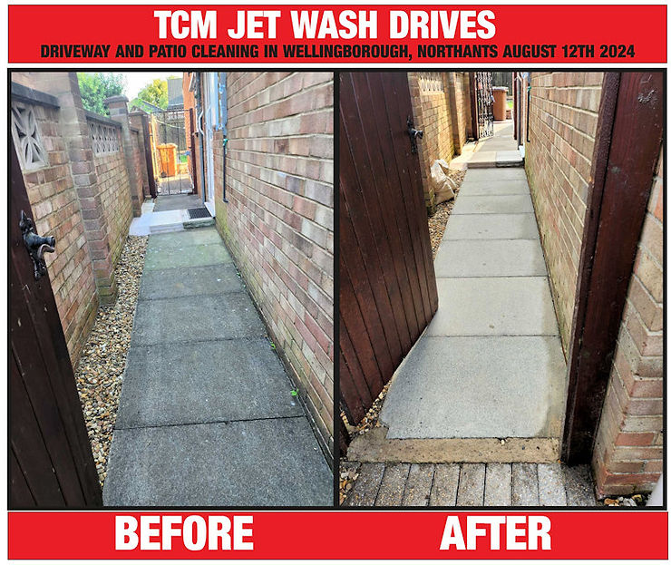 Driveway, Patio and path cleaning in Wellingborough, Northants August 12th 2024