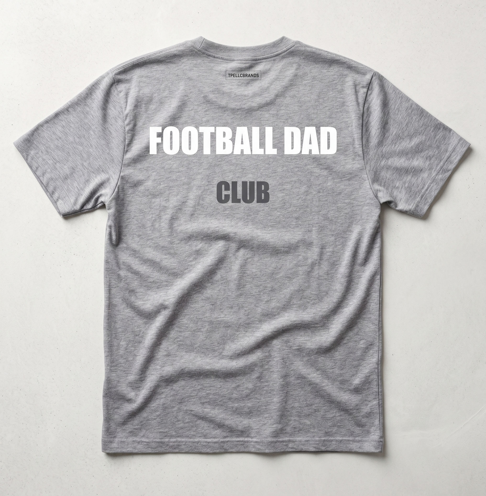 FOOTBALL DAD CLUB — Heather Gray Football T Shirt
