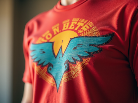 Custom apparel design example with bold logo placement and modern style